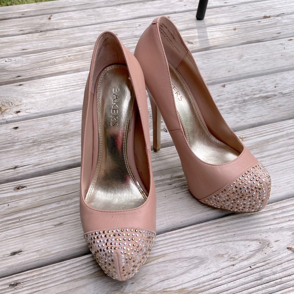 Bakers Daze Rhinestone Platform Heels